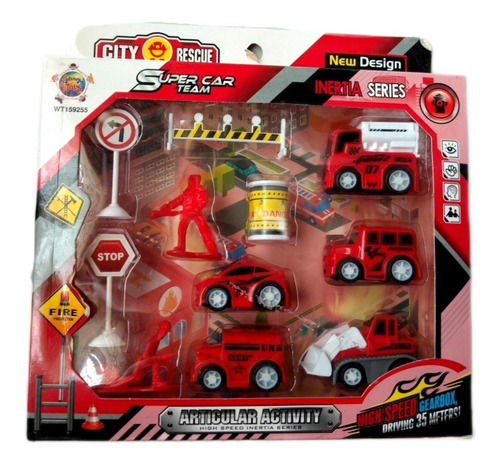 Set De Carritos Super Car Team - 11 Piezas - City Rescue