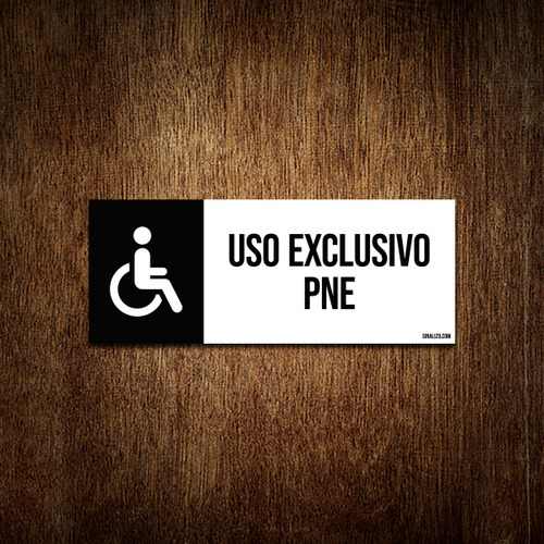 Placa Setor Ícone - Uso Exclusive Pne 30x10