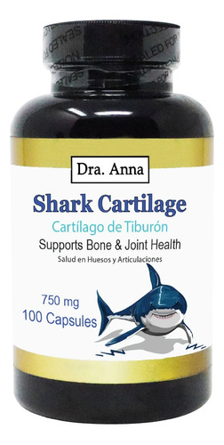 Cartilago De Tiburon 100 Capsulas 750 Mg- Dra. Anna