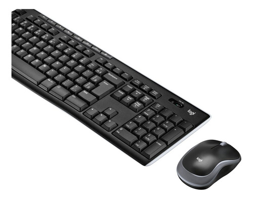 Combo Teclado E Mouse S/ Fio Logitech Mk270 Usb Abnt2 Preto
