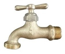 Llave De Chorro Bronce Pesada Marca Sam