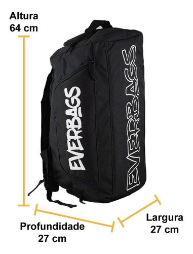 Imagem 9 de 9 de Mala Mochila Viagem Treino Academia Fitness Bolsa Crossfit