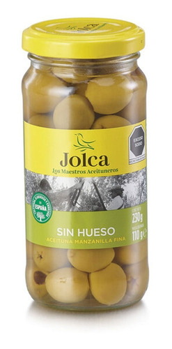 Aceitunas Verdes Sin Hueso Manzanilla Jolca Tarro 230g