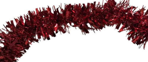 10 Mt Escarcha Feston Ext Calle 10cm Alambre Galvanizad Rojo