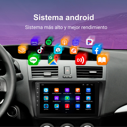 Tovendor Estéreo Carplay Gps/cámara 2+32g Para Mazda 3 2010-2013