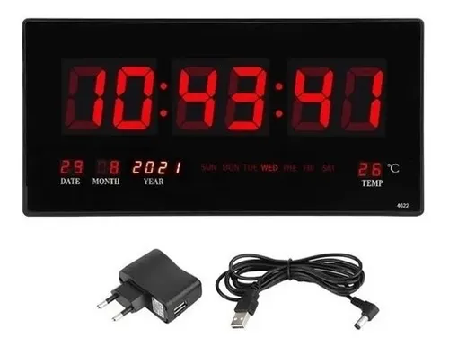 Reloj de pared con luz led new arrivals