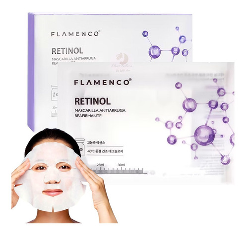 Mascarilla Facial Retinol  Antiarrugas Reafirmante Pack 10