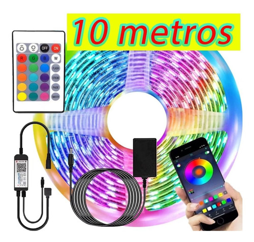 Kit De 10m Luces De Tira Led Control Bluetooth Y Sinc Música