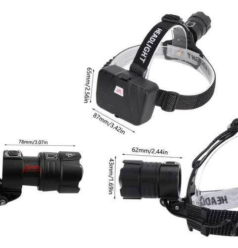Para Linterna Frontal Led Recargable Linterna Cabeza