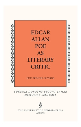 Libro Edgar Allan Poe As Literary Critic - Parks, Edd Win...