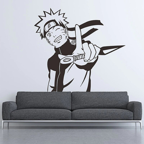 Vinilo Para Pared Decorativo Naruto Saludo 60x50cm