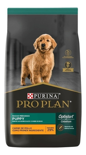 Imagen 1 de 3 de Alimento Pro Plan OptiStart Puppy para perro cachorro de raza mediana sabor pollo en bolsa de 15kg