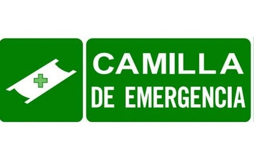 Cartel Camilla Emergencia 40x14 Cm Señalización Industrial