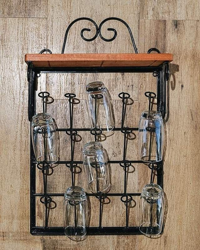Portavasos de madera de hierro negro, 20 piezas, antioxidante