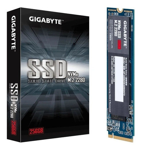 Disco Solido 256gb Ssd M.2 Nvme Gigabyte Pci-e 3.0 X4