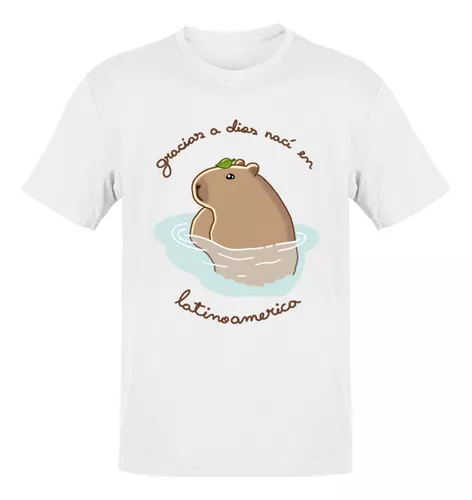 Homens e mulheres capivara Meme t-shirt de manga curta, bonito dos