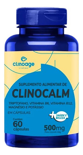 Clinocalm 60 Capsulas Suplemento Sono Noites Tranquilas Sabor Sem Sabor