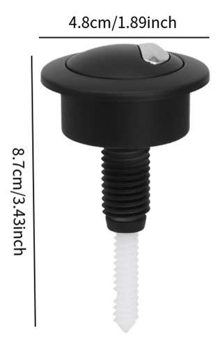 Cisterna De Inodoro De Doble Negro Con Plata 8,7 Cm X 4,8 Cm