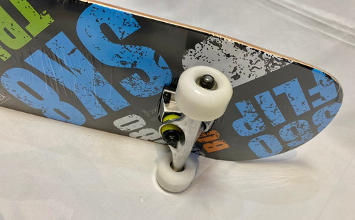 Skate Profesional Doble Cola Patineta Sk8 Y Casco Blanco Plata