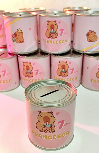 Souvenir Alcancías Latas Personalizadas X30