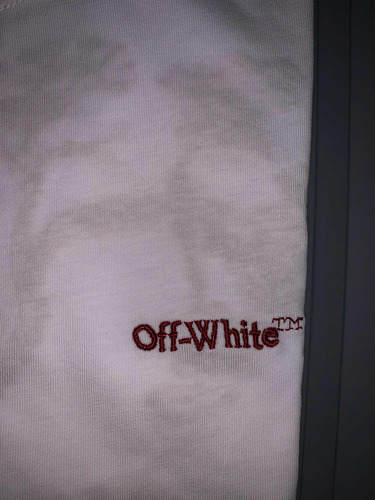 Playera Off White Talla L Bordada