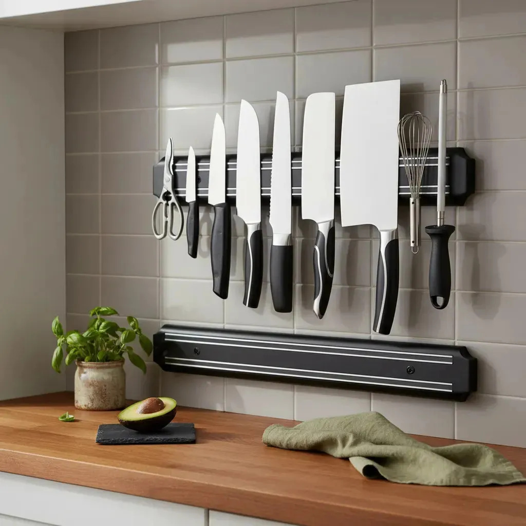 Suporte Barra Magnética Imã Facas Ferramentas Chaves Cozinha 50 cm.