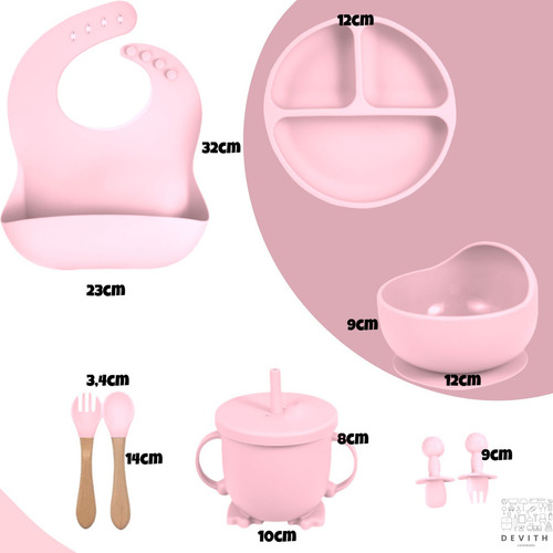 .. Kit De Introducción De Comida Para Bebés De Silicona De 8