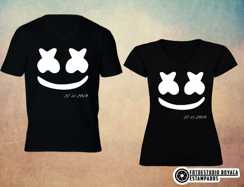 camisetas negras estampadas mujer
