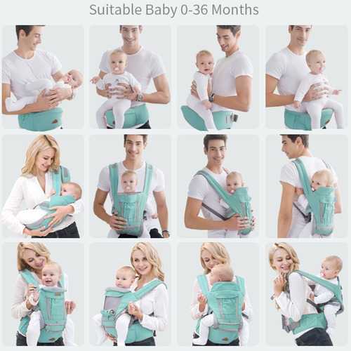 Canguru Para Bebê 12 Posições Ergonômico 3 Em 1 Até A6612-a