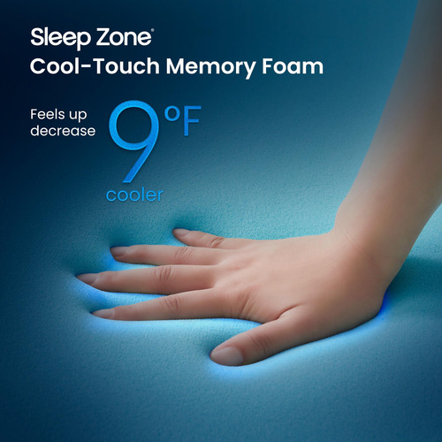 Sleep Zone Cubrecolchón De Espuma Viscoelástica, Funda Refre