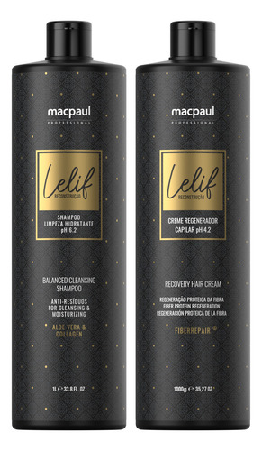 Kit Shampoo E Creme Regenerador Linha Lelif Regeneração