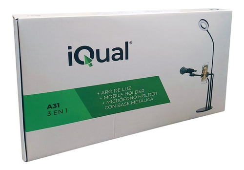 Imagen 5 de 5 de Aro De Luz Ring Light Iqual A31 Soporte Celular Y Microfono