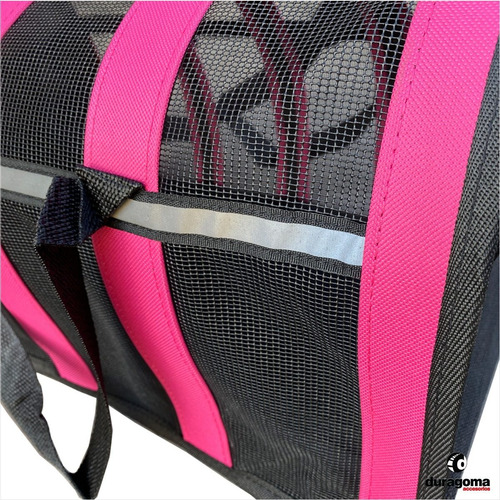 Imagen 6 de 10 de Bolso Transportador Malla Ventilación Mascotas Perro Gato