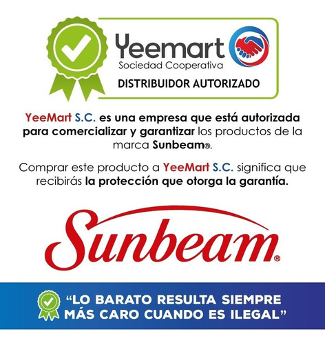 Batidora Manual 5 Velocidades Blanca Sunbeam Fpsbhm4000-013