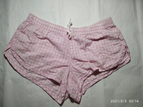 Victorias Secret Short Lenceria Cuadros Algodon Xs