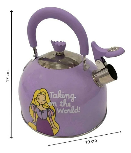 Tetera De Acero Inoxidable 2.5l Disney Princesas