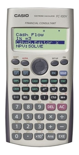 Calculadora Casio Fc 100v W Dh Gris