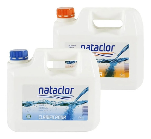 Alguicida Mas Clarificador Nataclor Para Pileta X 5lt.