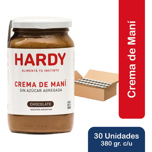 Combo Mayorista Hardy Crema De Mani Chocolate 30 Uni X380grs