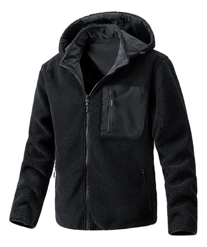 Chaqueta Con Capucha Sherpa Reversible Para Hombre