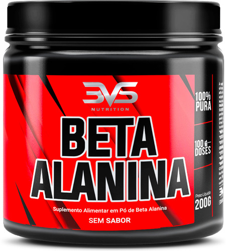 Beta Alanina 3VS 200g - Fórmula Avançada 100% Pura (117 Doses)