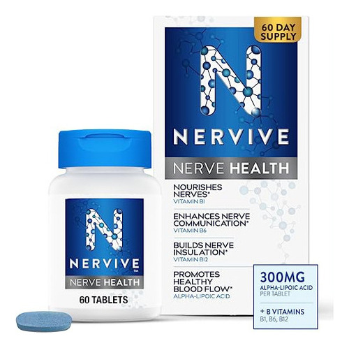 Nervive Nerve Health, Con Ácido Alfa Lipoico, Para Fortalec