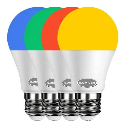 Bombillo Led De Colores 12w Ilum-ven Pack 2und Mayor Y Detal