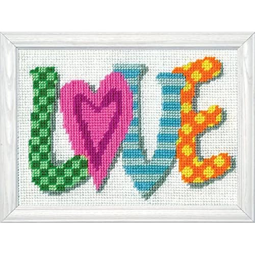 Kit De Aguja De Punto De Cruz  Love  De Design Works Cr...