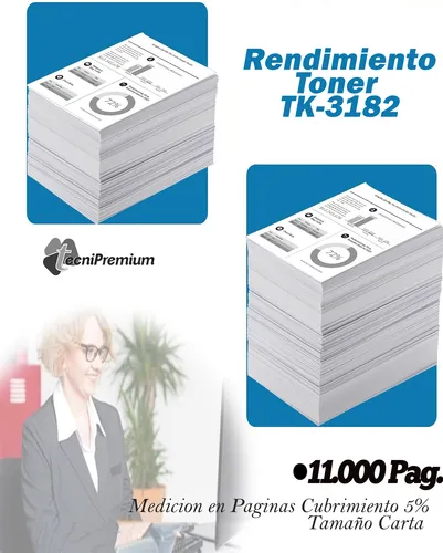 Toner Generico Para Kyocera Tk-3182 P3055dn M3655idn P3155dn