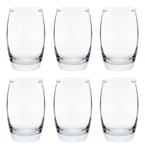 Copo De Vidro Grande 280 Ml Bolha Salto 6 Unidades