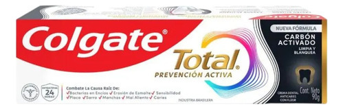 Colgate Crema Total 12 Carbon Activado 90g