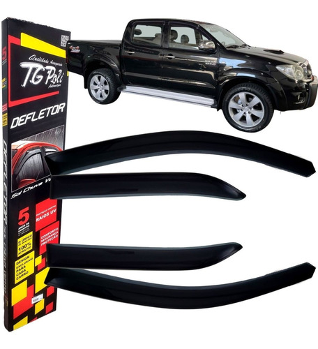 Calha De Chuva Defletor Original Tg Poli Toyota Hilux Sw4...