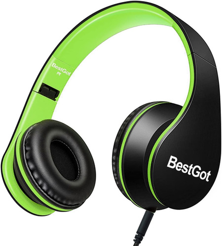 Auriculares Bestgot, Microfono/verde/con Cable