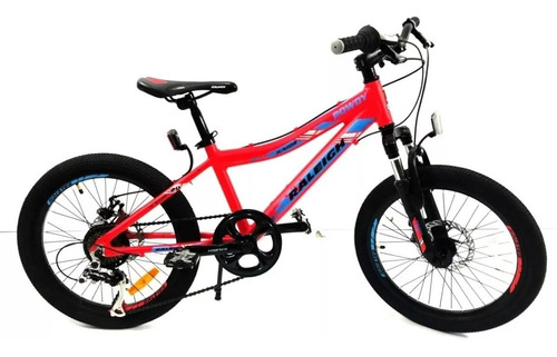 Bicicleta Raleigh Rowdy Rodado 20 Aluminio 7 Vel Disco Mecan Rojo 20 "